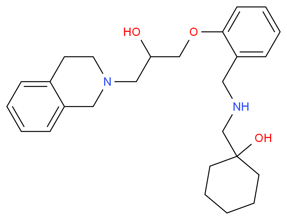 1-[({2-[3-(3,4-dihydro-2(1H)-isoquinolinyl)-2-hydroxypropoxy]benzyl}amino)methyl]cyclohexanol_Molecular_structure_CAS_)
