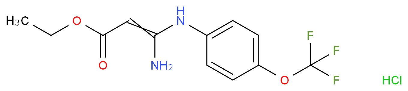 Ethyl 3-amino-3-[4-(trifluoromethoxy)anilino]prop-2-en-1-oate hydrochloride 97%_Molecular_structure_CAS_)