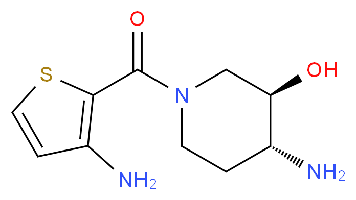 (3R*,4R*)-4-amino-1-[(3-amino-2-thienyl)carbonyl]piperidin-3-ol_Molecular_structure_CAS_)