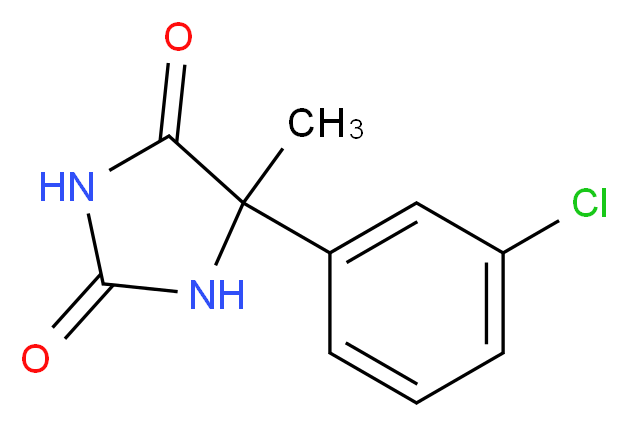 5-(3-chlorophenyl)-5-methylimidazolidine-2,4-dione_Molecular_structure_CAS_6946-01-6)