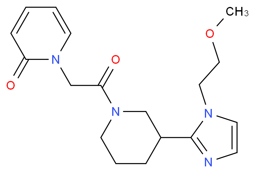 1-(2-{3-[1-(2-methoxyethyl)-1H-imidazol-2-yl]piperidin-1-yl}-2-oxoethyl)pyridin-2(1H)-one_Molecular_structure_CAS_)