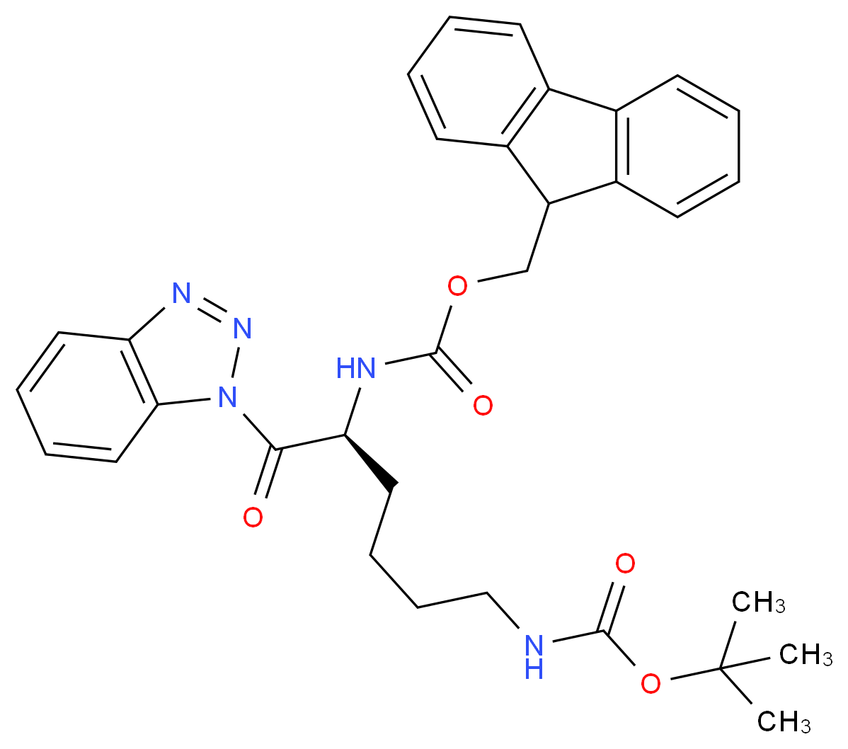 Fmoc-Lys(Boc)-Bt_Molecular_structure_CAS_1126433-45-1)