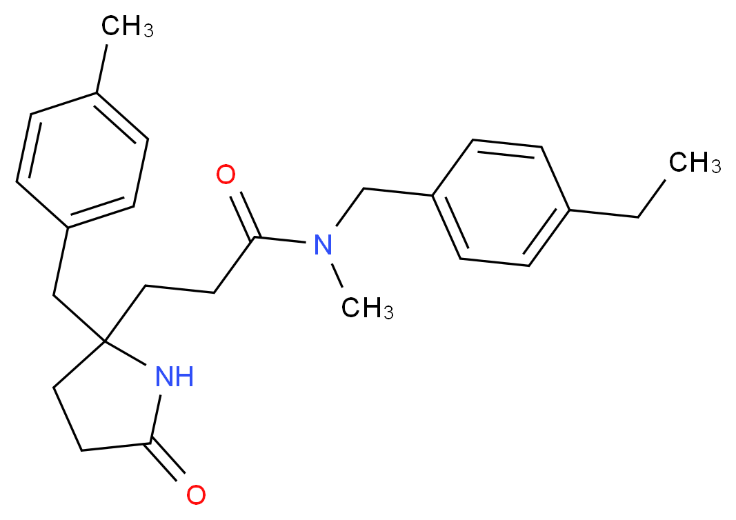 N-(4-ethylbenzyl)-N-methyl-3-[2-(4-methylbenzyl)-5-oxo-2-pyrrolidinyl]propanamide_Molecular_structure_CAS_)