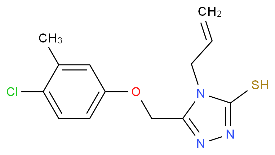 4-Allyl-5-[(4-chloro-3-methylphenoxy)methyl]-4H-1,2,4-triazole-3-thiol_Molecular_structure_CAS_)