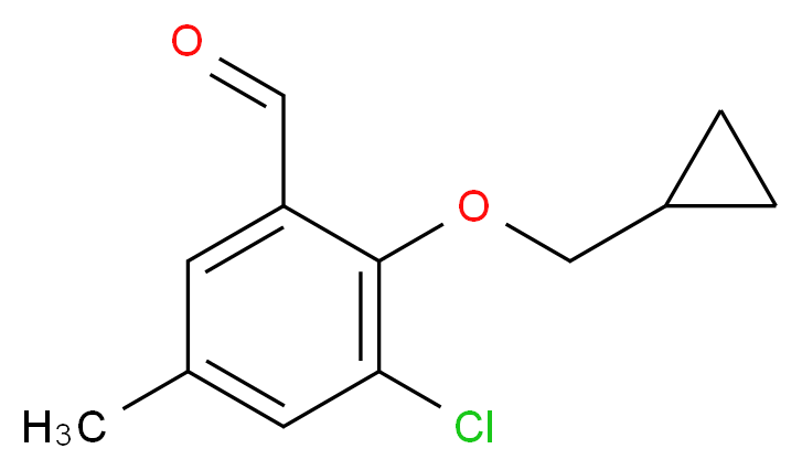 3-Chloro-2-(cyclopropylmethoxy)-5-methylbenzaldehyde_Molecular_structure_CAS_)