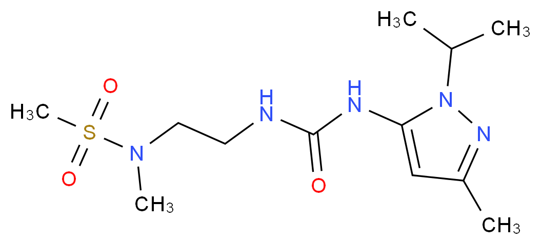 N-[2-({[(1-isopropyl-3-methyl-1H-pyrazol-5-yl)amino]carbonyl}amino)ethyl]-N-methylmethanesulfonamide_Molecular_structure_CAS_)