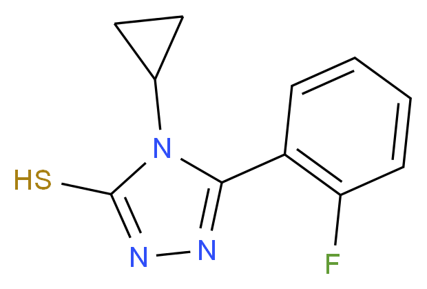 4-cyclopropyl-5-(2-fluorophenyl)-4H-1,2,4-triazole-3-thiol_Molecular_structure_CAS_)