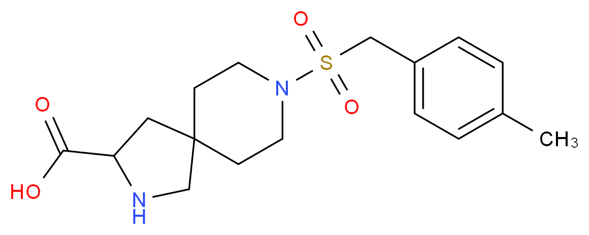 8-[(4-methylbenzyl)sulfonyl]-2,8-diazaspiro[4.5]decane-3-carboxylic acid_Molecular_structure_CAS_)