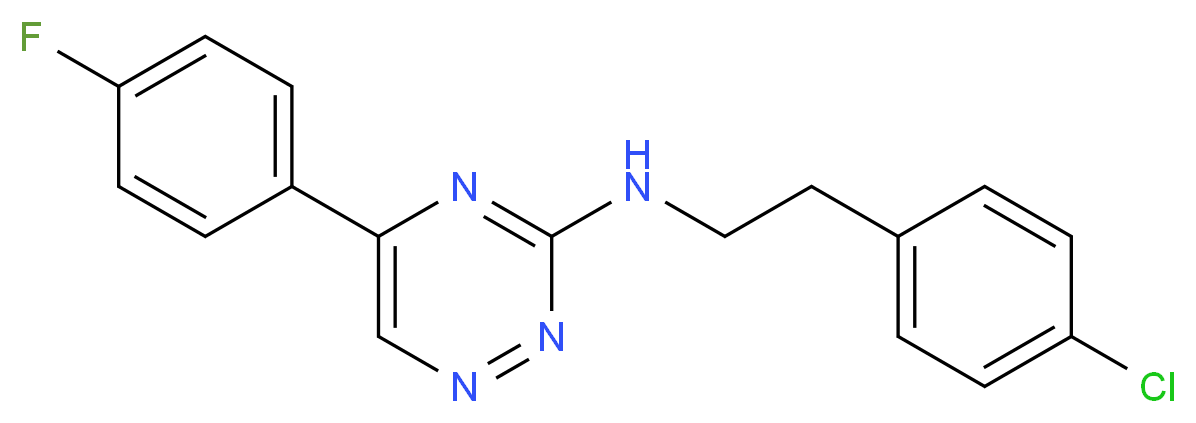 N-[2-(4-chlorophenyl)ethyl]-5-(4-fluorophenyl)-1,2,4-triazin-3-amine_Molecular_structure_CAS_)