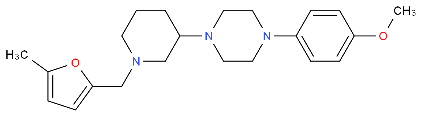 1-(4-methoxyphenyl)-4-{1-[(5-methyl-2-furyl)methyl]-3-piperidinyl}piperazine_Molecular_structure_CAS_)