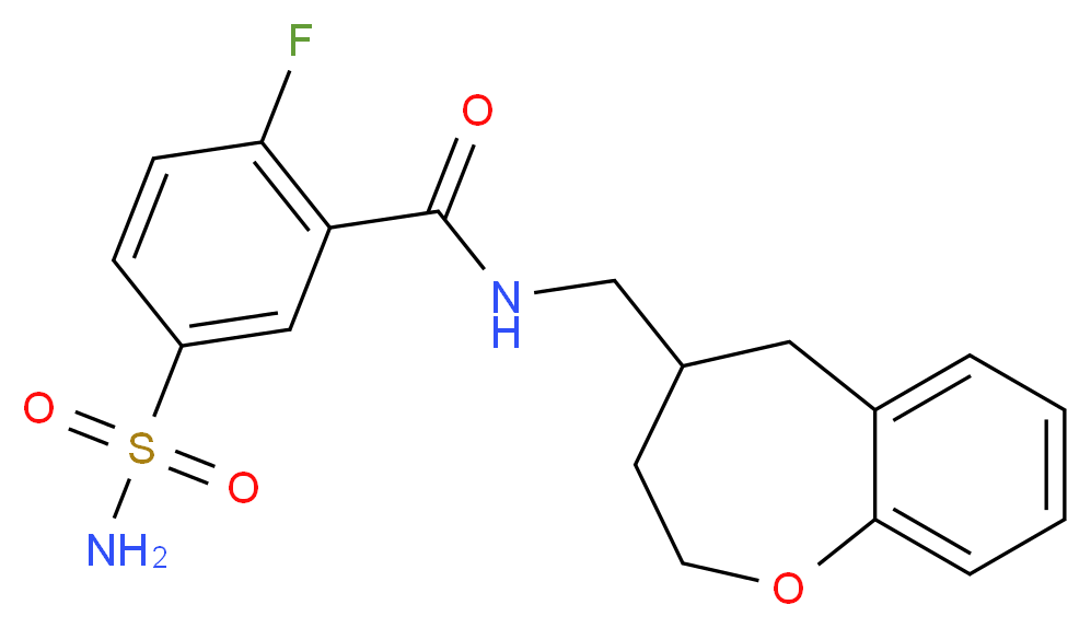 5-(aminosulfonyl)-2-fluoro-N-(2,3,4,5-tetrahydro-1-benzoxepin-4-ylmethyl)benzamide_Molecular_structure_CAS_)