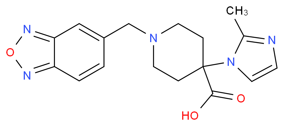 1-(2,1,3-benzoxadiazol-5-ylmethyl)-4-(2-methyl-1H-imidazol-1-yl)piperidine-4-carboxylic acid_Molecular_structure_CAS_)