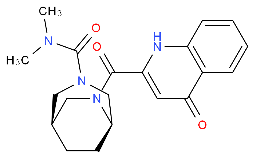 (1R*,5R*)-N,N-dimethyl-6-[(4-oxo-1,4-dihydroquinolin-2-yl)carbonyl]-3,6-diazabicyclo[3.2.2]nonane-3-carboxamide_Molecular_structure_CAS_)
