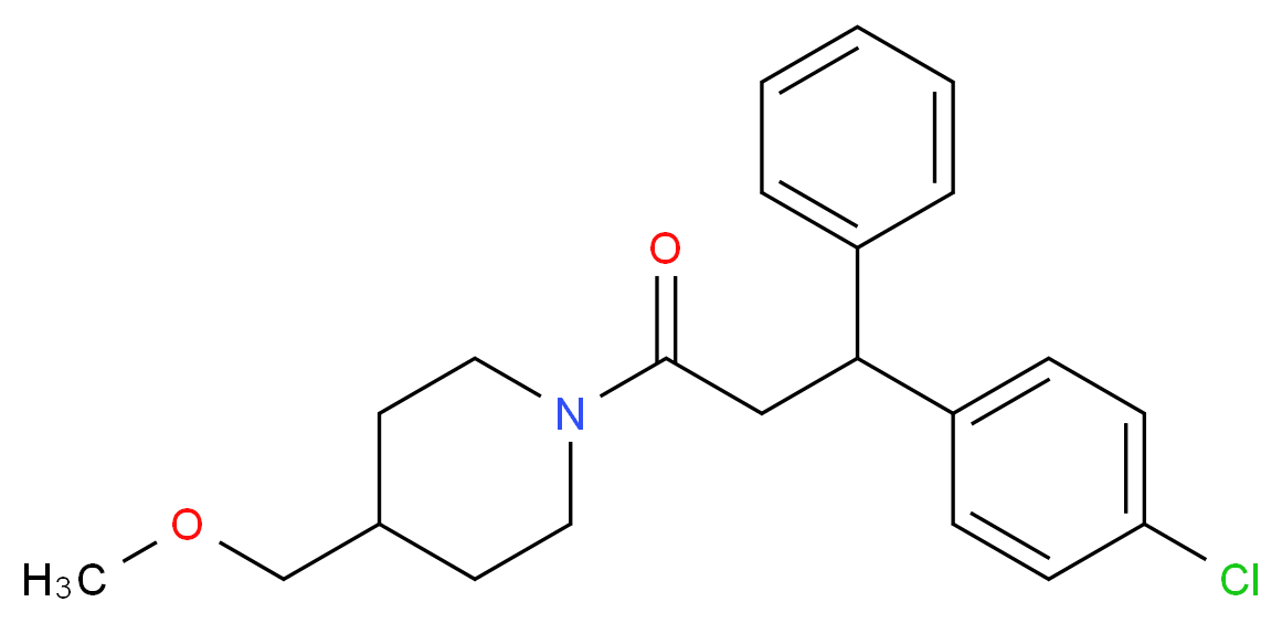 1-[3-(4-chlorophenyl)-3-phenylpropanoyl]-4-(methoxymethyl)piperidine_Molecular_structure_CAS_)
