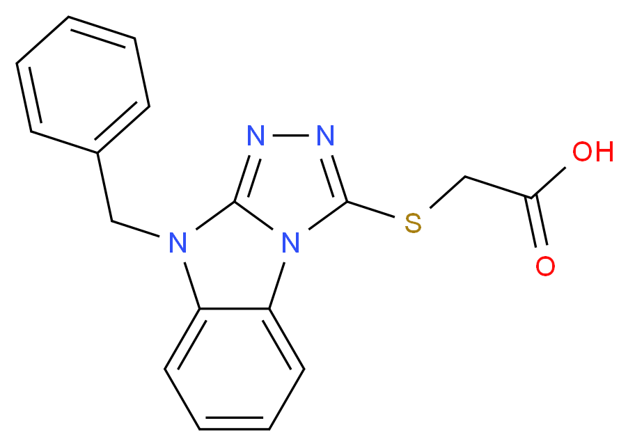 [(9-Benzyl-9H-[1,2,4]triazolo[4,3-a]benzimidazol-3-yl)thio]acetic acid_Molecular_structure_CAS_)