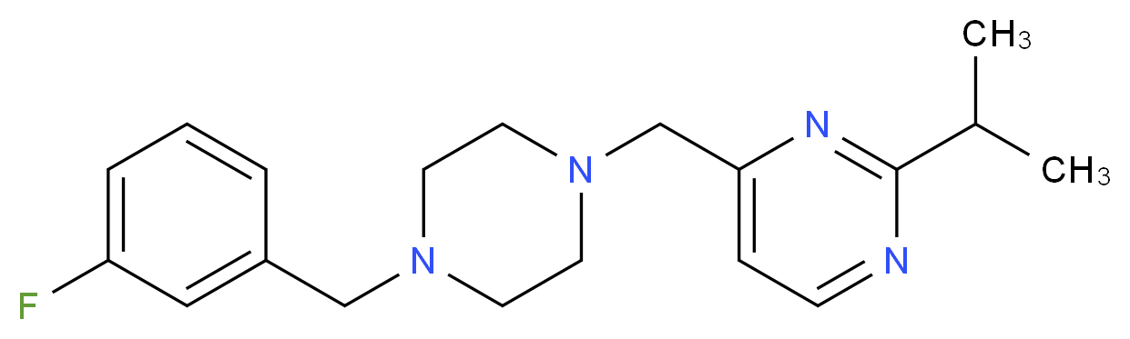 4-{[4-(3-fluorobenzyl)-1-piperazinyl]methyl}-2-isopropylpyrimidine_Molecular_structure_CAS_)