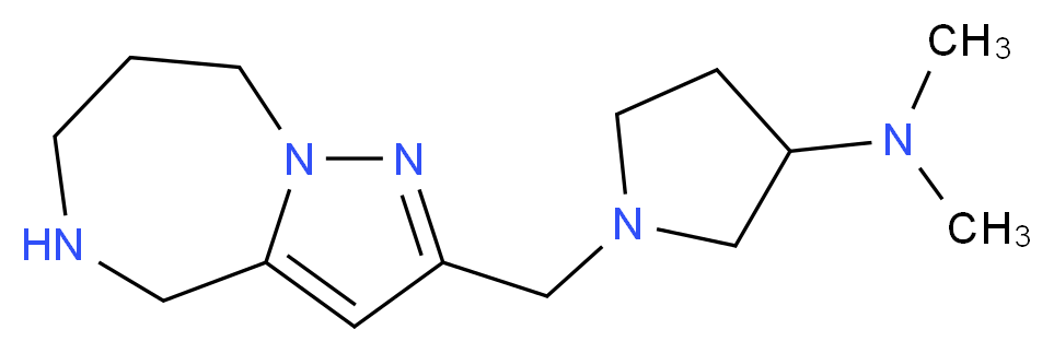 N,N-dimethyl-1-(5,6,7,8-tetrahydro-4H-pyrazolo[1,5-a][1,4]diazepin-2-ylmethyl)-3-pyrrolidinamine_Molecular_structure_CAS_)