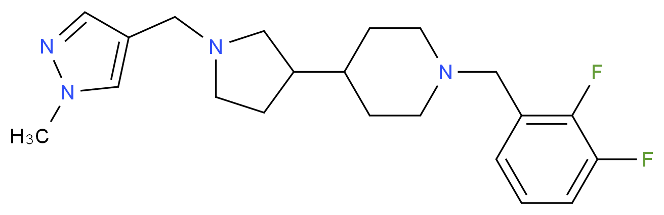 1-(2,3-difluorobenzyl)-4-{1-[(1-methyl-1H-pyrazol-4-yl)methyl]-3-pyrrolidinyl}piperidine_Molecular_structure_CAS_)