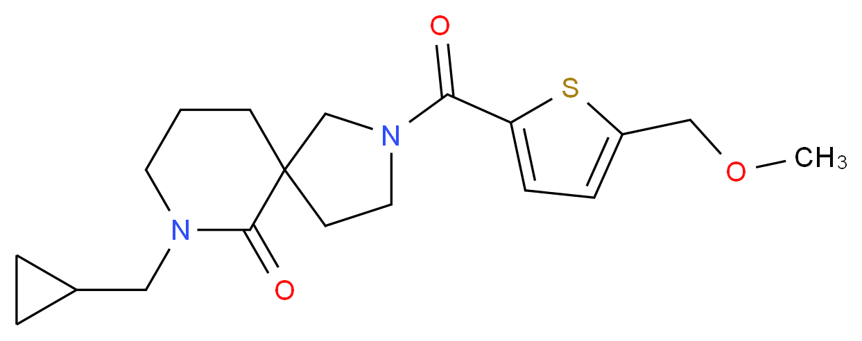 7-(cyclopropylmethyl)-2-{[5-(methoxymethyl)-2-thienyl]carbonyl}-2,7-diazaspiro[4.5]decan-6-one_Molecular_structure_CAS_)