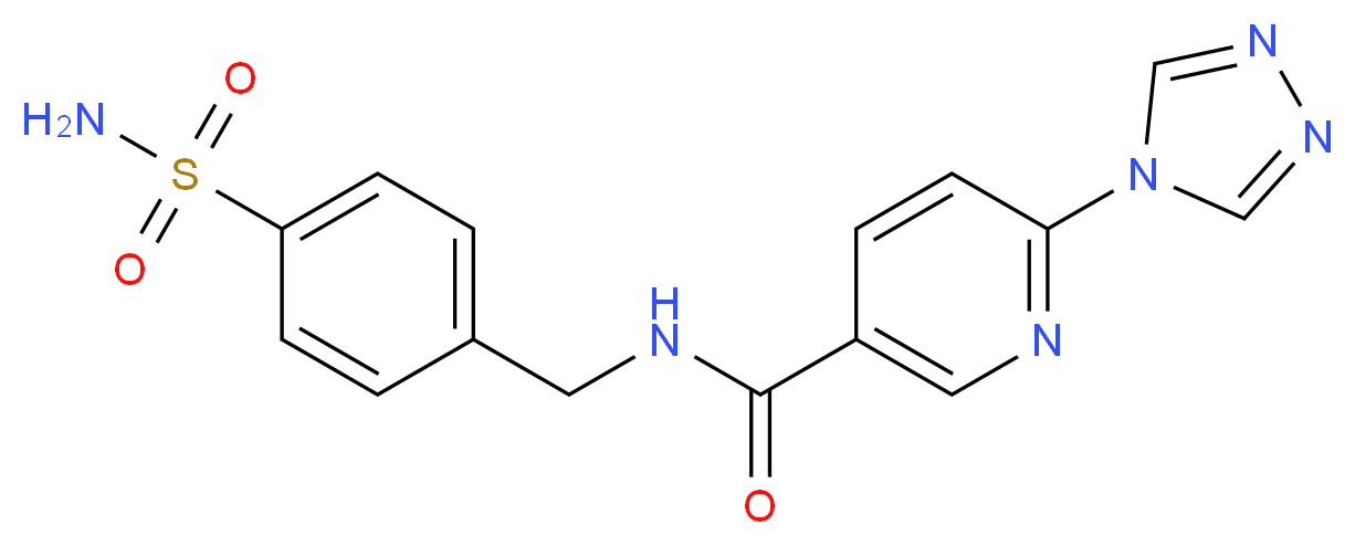 N-[4-(aminosulfonyl)benzyl]-6-(4H-1,2,4-triazol-4-yl)nicotinamide_Molecular_structure_CAS_)
