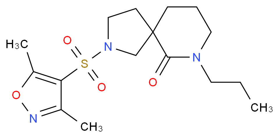2-[(3,5-dimethylisoxazol-4-yl)sulfonyl]-7-propyl-2,7-diazaspiro[4.5]decan-6-one_Molecular_structure_CAS_)