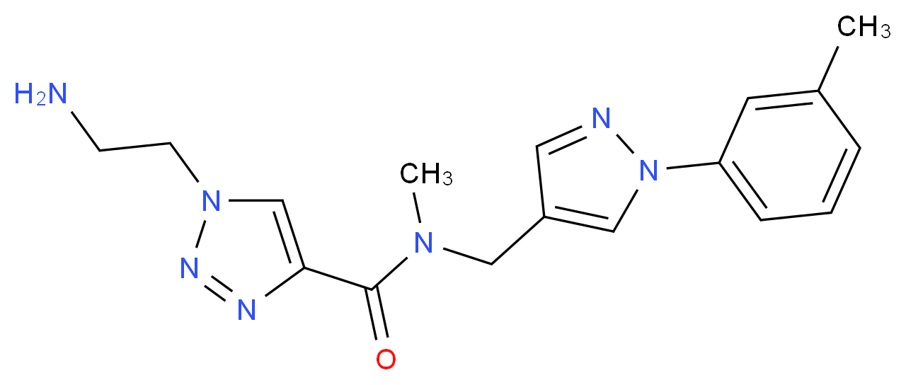 1-(2-aminoethyl)-N-methyl-N-{[1-(3-methylphenyl)-1H-pyrazol-4-yl]methyl}-1H-1,2,3-triazole-4-carboxamide_Molecular_structure_CAS_)
