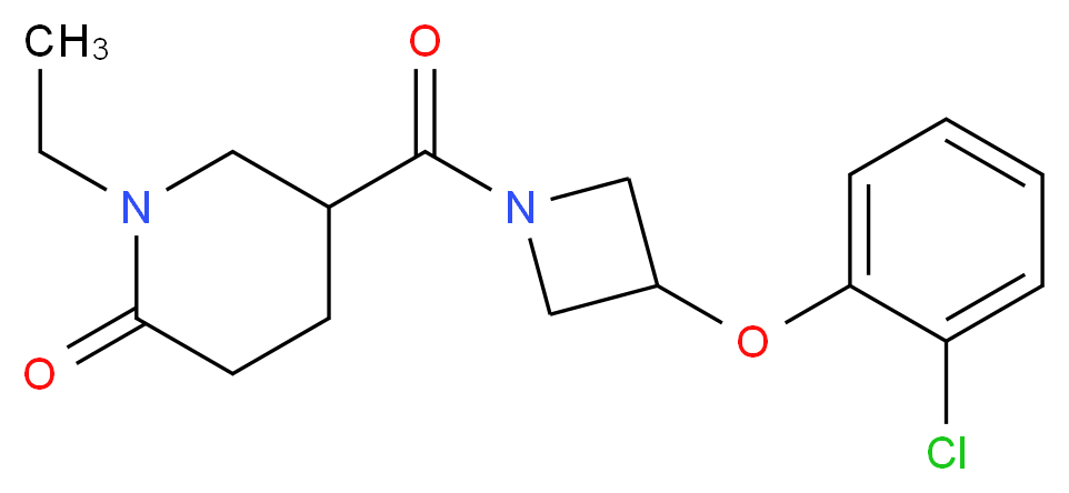 5-{[3-(2-chlorophenoxy)-1-azetidinyl]carbonyl}-1-ethyl-2-piperidinone_Molecular_structure_CAS_)