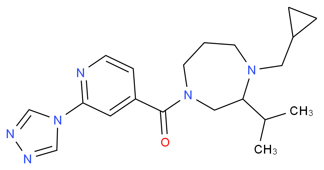1-(cyclopropylmethyl)-2-isopropyl-4-[2-(4H-1,2,4-triazol-4-yl)isonicotinoyl]-1,4-diazepane_Molecular_structure_CAS_)