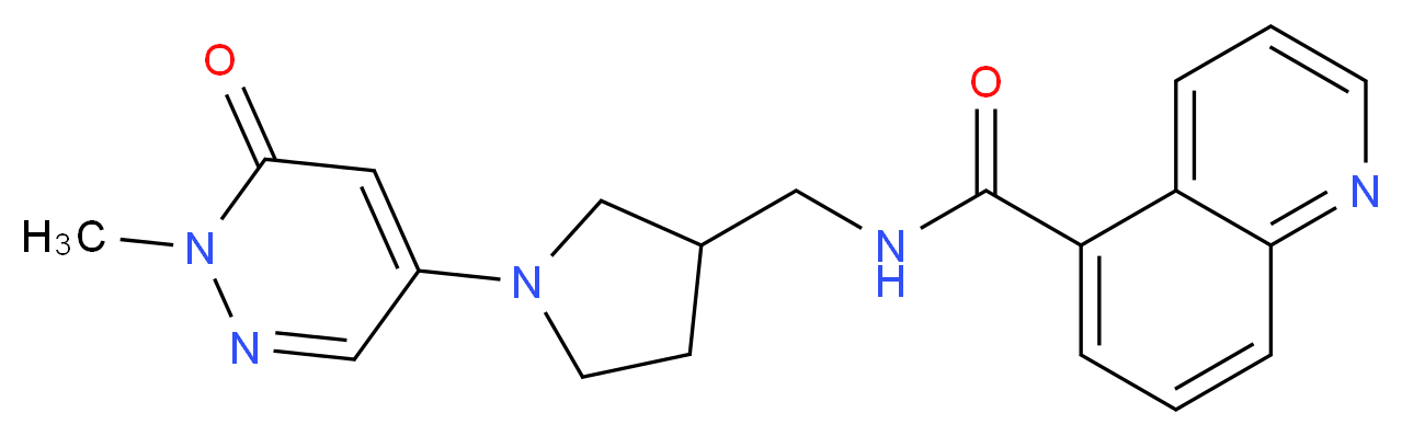 N-{[1-(1-methyl-6-oxo-1,6-dihydro-4-pyridazinyl)-3-pyrrolidinyl]methyl}-5-quinolinecarboxamide_Molecular_structure_CAS_)