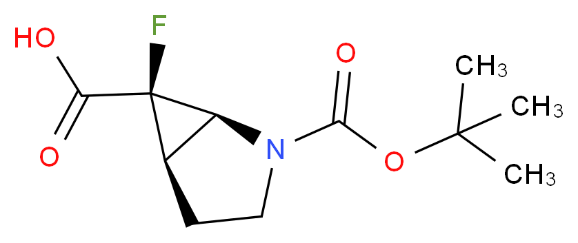 (1S,5R,6R)-2-[(tert-butoxy)carbonyl]-6-fluoro-2-azabicyclo[3.1.0]hexane-6-carboxylic acid_Molecular_structure_CAS_)