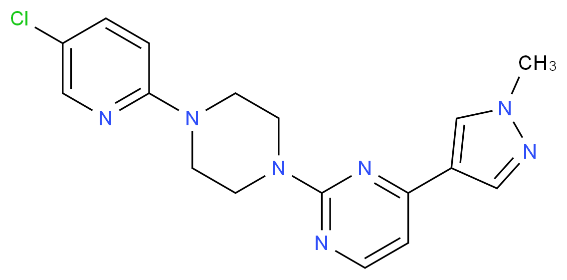 2-[4-(5-chloropyridin-2-yl)piperazin-1-yl]-4-(1-methyl-1H-pyrazol-4-yl)pyrimidine_Molecular_structure_CAS_)