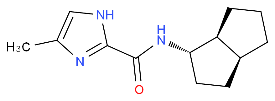 4-methyl-N-[(1S*,3aS*,6aS*)-octahydropentalen-1-yl]-1H-imidazole-2-carboxamide_Molecular_structure_CAS_)
