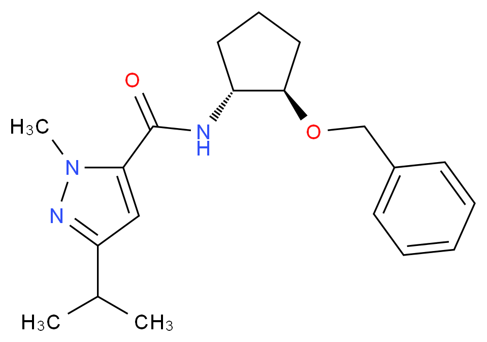 N-[(1R,2R)-2-(benzyloxy)cyclopentyl]-3-isopropyl-1-methyl-1H-pyrazole-5-carboxamide_Molecular_structure_CAS_)