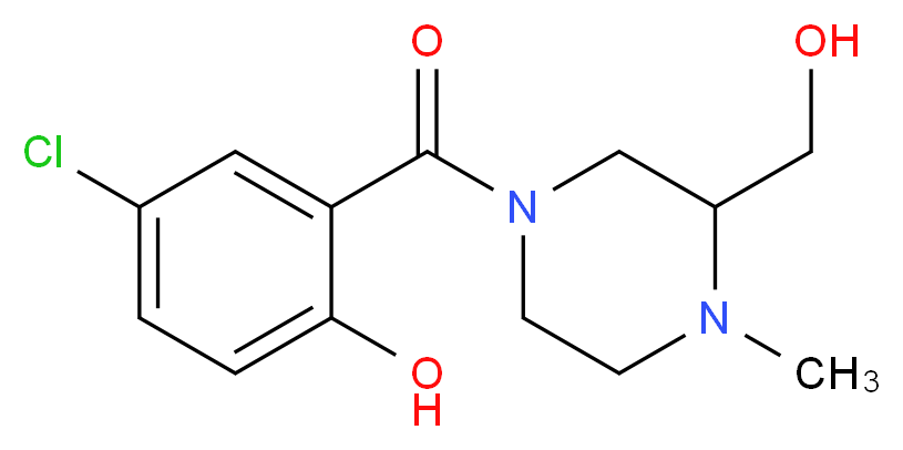 4-chloro-2-{[3-(hydroxymethyl)-4-methylpiperazin-1-yl]carbonyl}phenol_Molecular_structure_CAS_)
