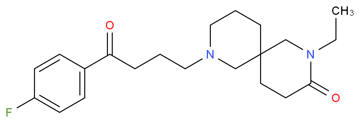 2-ethyl-8-[4-(4-fluorophenyl)-4-oxobutyl]-2,8-diazaspiro[5.5]undecan-3-one_Molecular_structure_CAS_)