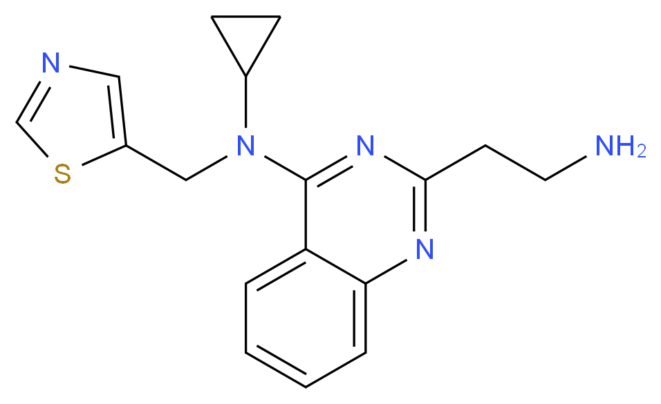 2-(2-aminoethyl)-N-cyclopropyl-N-(1,3-thiazol-5-ylmethyl)quinazolin-4-amine_Molecular_structure_CAS_)