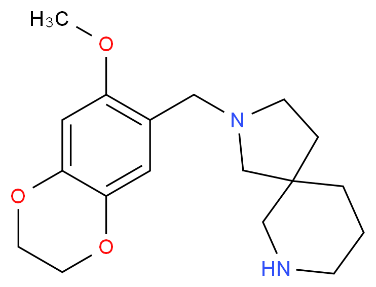 2-[(7-methoxy-2,3-dihydro-1,4-benzodioxin-6-yl)methyl]-2,7-diazaspiro[4.5]decane_Molecular_structure_CAS_)