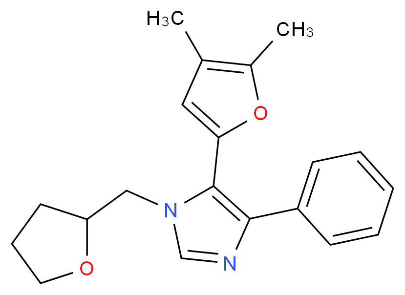 5-(4,5-dimethyl-2-furyl)-4-phenyl-1-(tetrahydrofuran-2-ylmethyl)-1H-imidazole_Molecular_structure_CAS_)