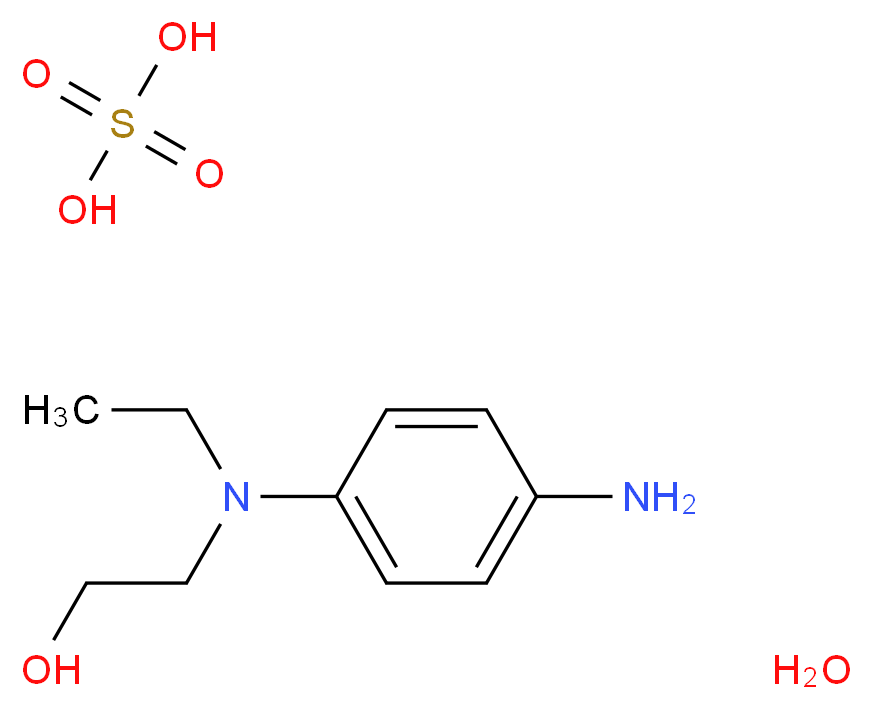 N-Ethyl-N-(2-hydroxyethyl)-p-phenylenediamine sulfate salt monohydrate_Molecular_structure_CAS_4327-84-8)