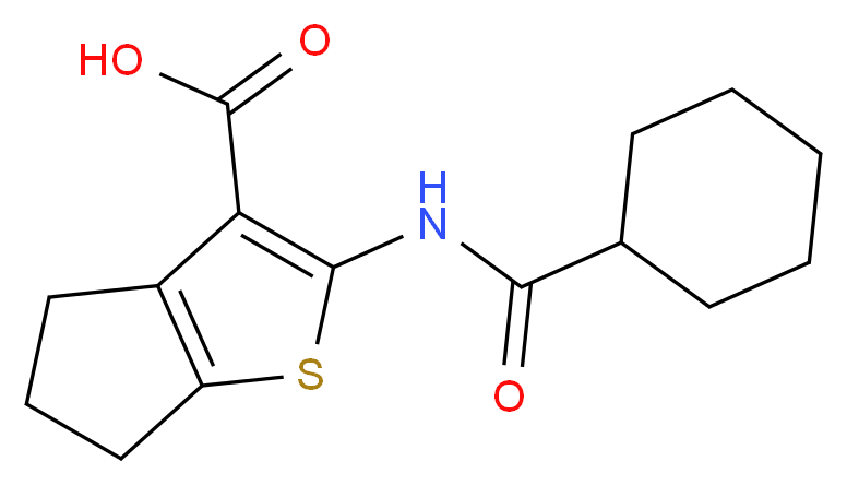 2-[(cyclohexylcarbonyl)amino]-5,6-dihydro-4H-cyclopenta[b]thiophene-3-carboxylic acid_Molecular_structure_CAS_)