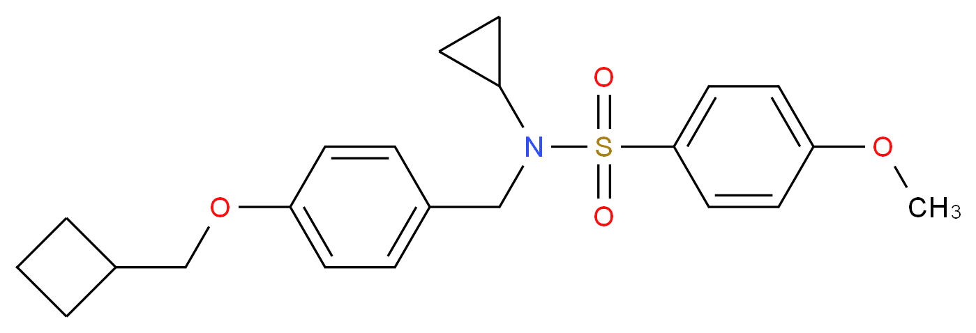 N-[4-(cyclobutylmethoxy)benzyl]-N-cyclopropyl-4-methoxybenzenesulfonamide_Molecular_structure_CAS_)