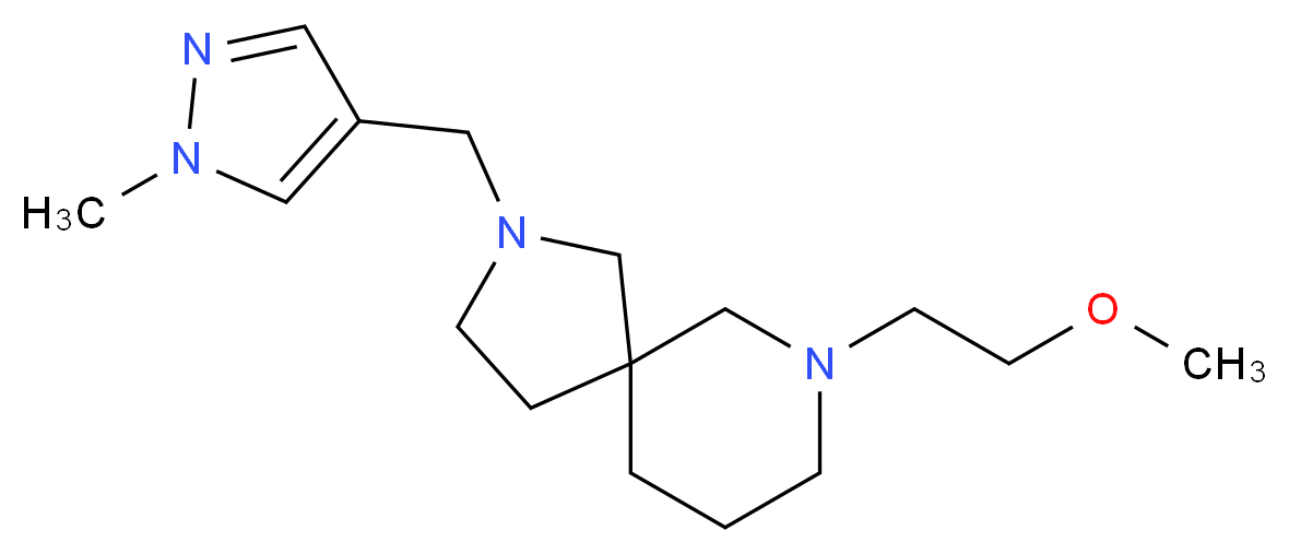 7-(2-methoxyethyl)-2-[(1-methyl-1H-pyrazol-4-yl)methyl]-2,7-diazaspiro[4.5]decane_Molecular_structure_CAS_)