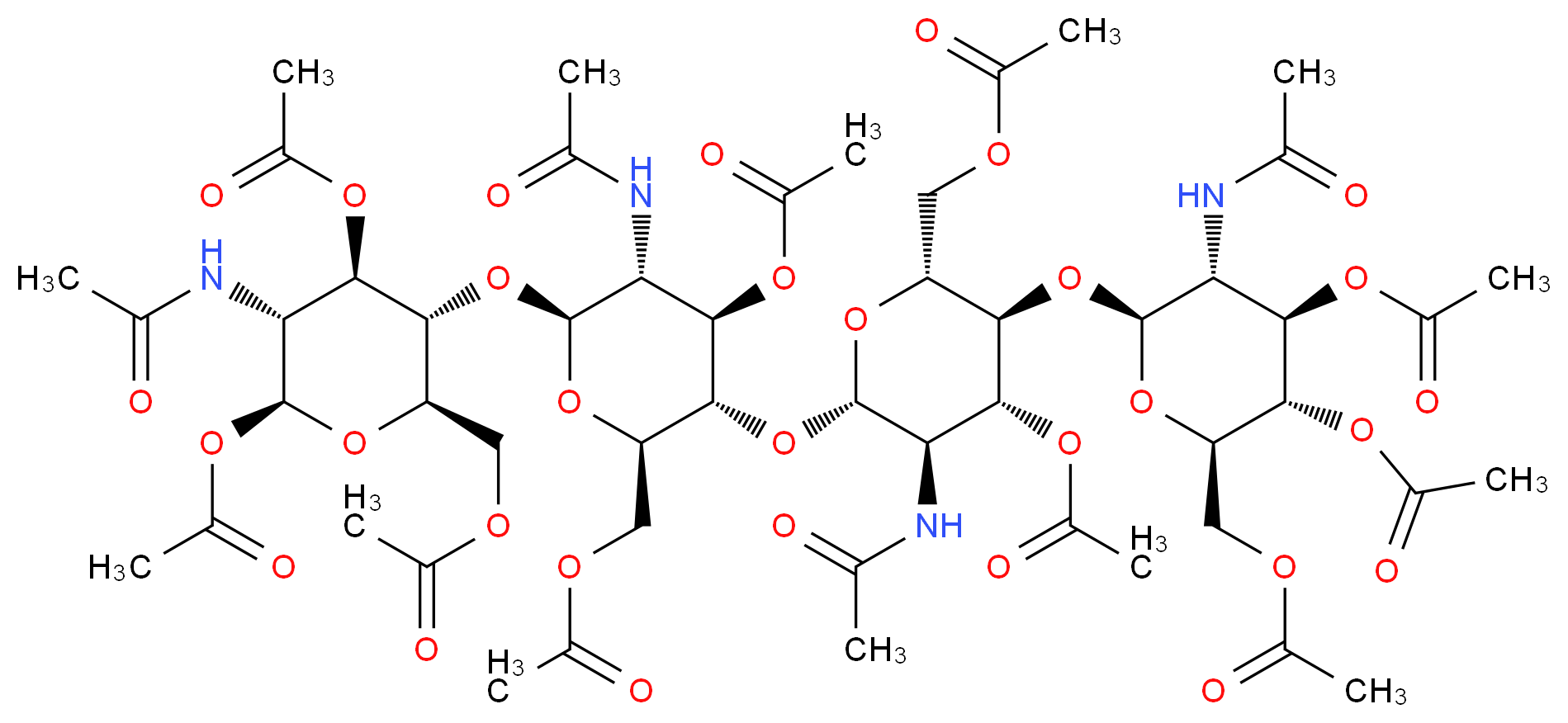 Chitotetraose Tetradecaacetate_Molecular_structure_CAS_117399-51-6)