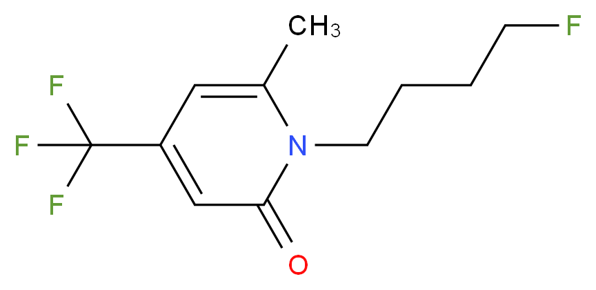 1-(4-fluorobutyl)-6-methyl-4-(trifluoromethyl)pyridin-2(1H)-one_Molecular_structure_CAS_)