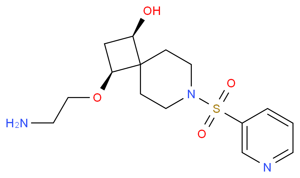 (1R*,3S*)-3-(2-aminoethoxy)-7-(3-pyridinylsulfonyl)-7-azaspiro[3.5]nonan-1-ol_Molecular_structure_CAS_)