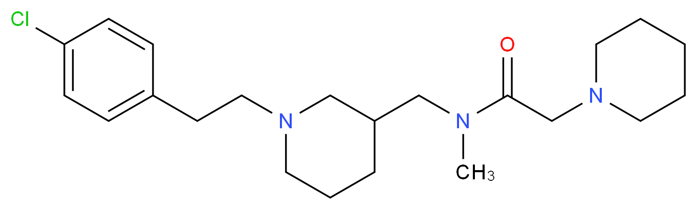 N-({1-[2-(4-chlorophenyl)ethyl]-3-piperidinyl}methyl)-N-methyl-2-(1-piperidinyl)acetamide_Molecular_structure_CAS_)