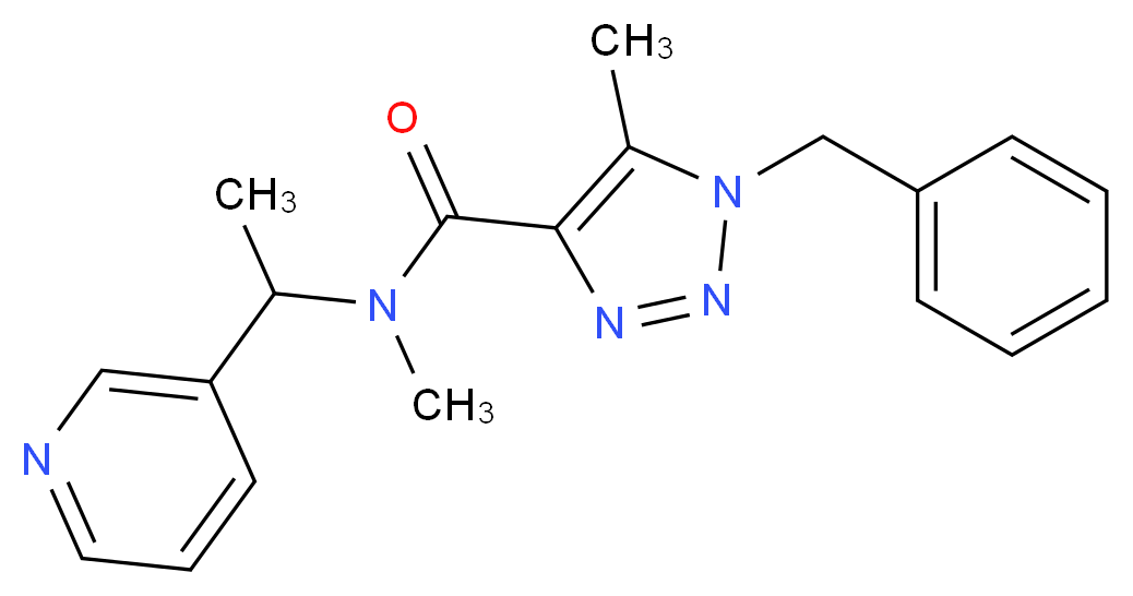 1-benzyl-N,5-dimethyl-N-(1-pyridin-3-ylethyl)-1H-1,2,3-triazole-4-carboxamide_Molecular_structure_CAS_)