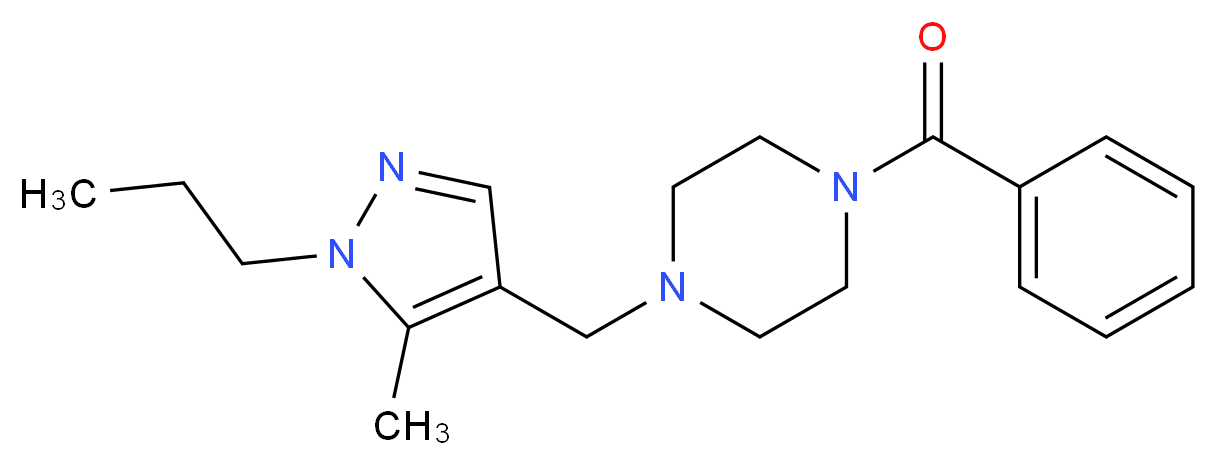1-benzoyl-4-[(5-methyl-1-propyl-1H-pyrazol-4-yl)methyl]piperazine_Molecular_structure_CAS_)