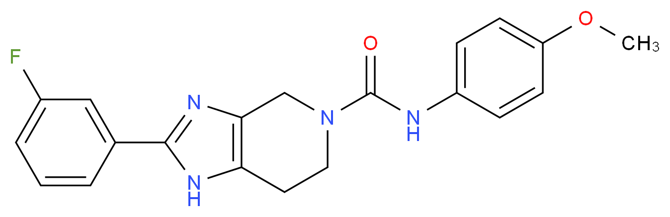 2-(3-fluorophenyl)-N-(4-methoxyphenyl)-1,4,6,7-tetrahydro-5H-imidazo[4,5-c]pyridine-5-carboxamide_Molecular_structure_CAS_)