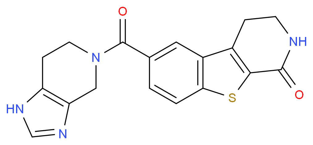 6-(1,4,6,7-tetrahydro-5H-imidazo[4,5-c]pyridin-5-ylcarbonyl)-3,4-dihydro[1]benzothieno[2,3-c]pyridin-1(2H)-one_Molecular_structure_CAS_)